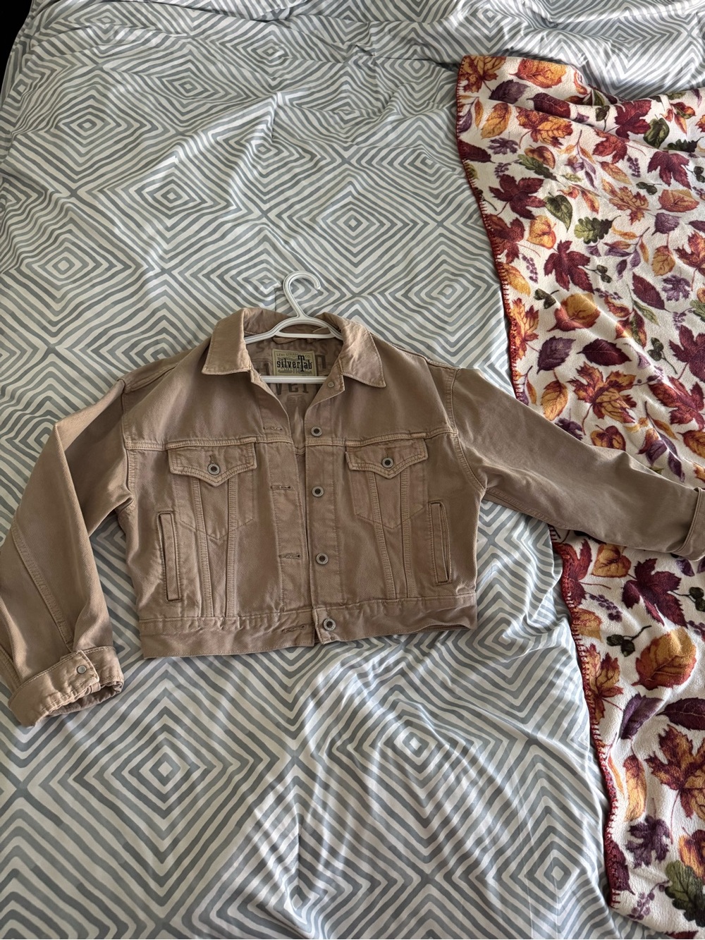 Levi's Cropped Beige/Tan Denim Jacket